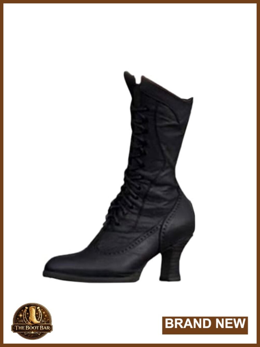 Victorian Style Pointed Toe Lace Up Mid Calf Boots Women